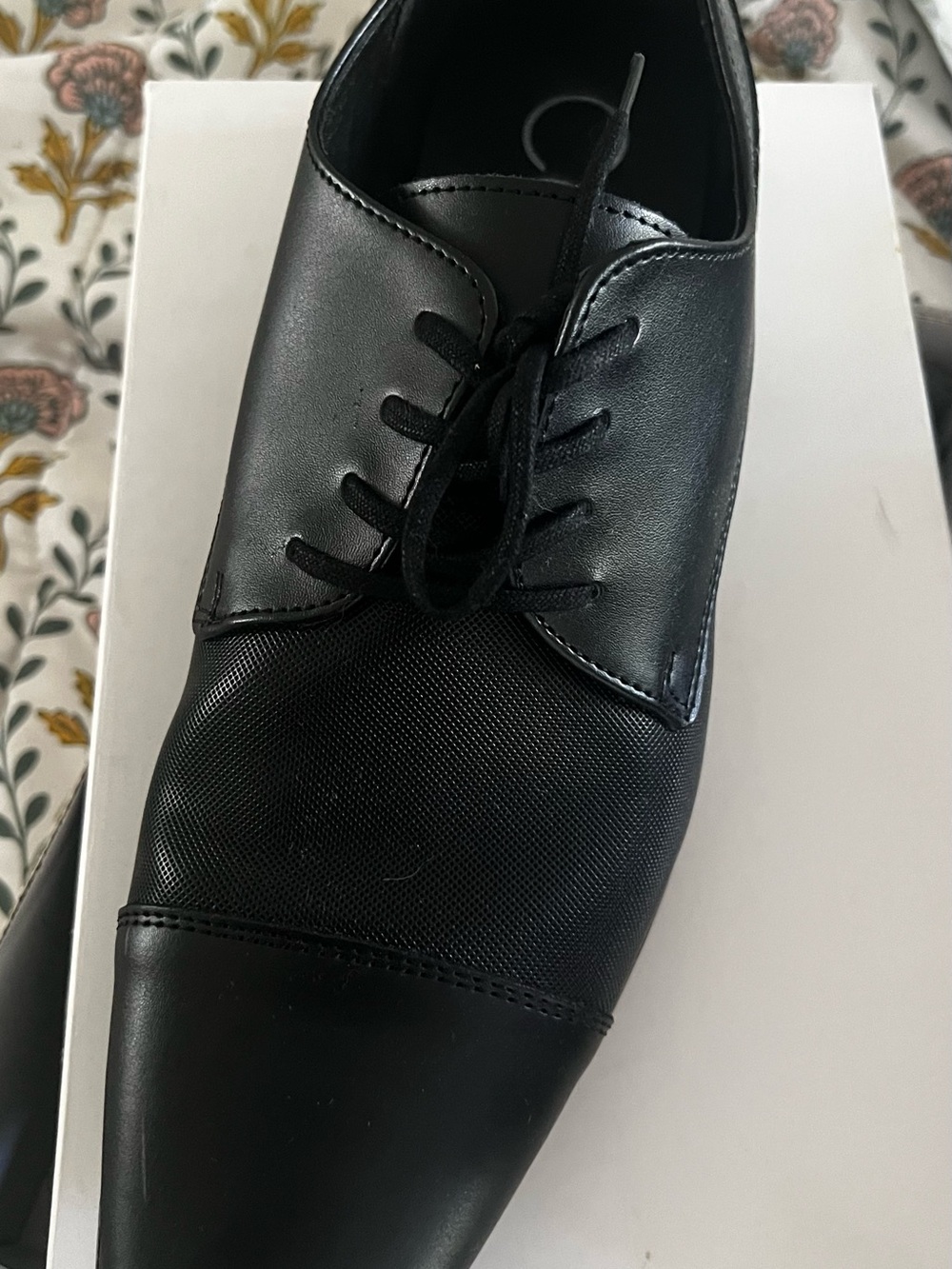 Calvin Klein Black Bram Cap Toe Dress Oxfords